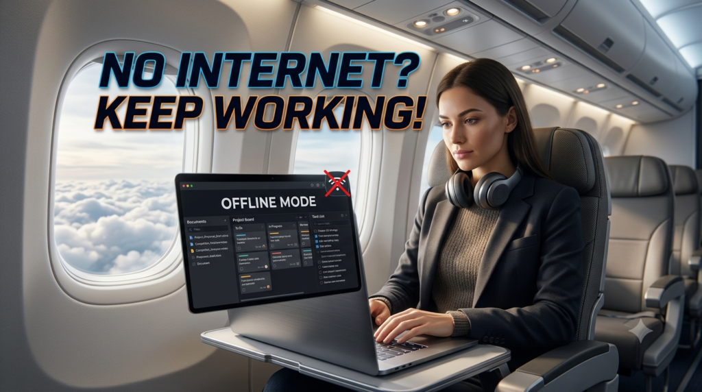 Nexott Offline Mode allowing a professional to continue working without an internet connection.